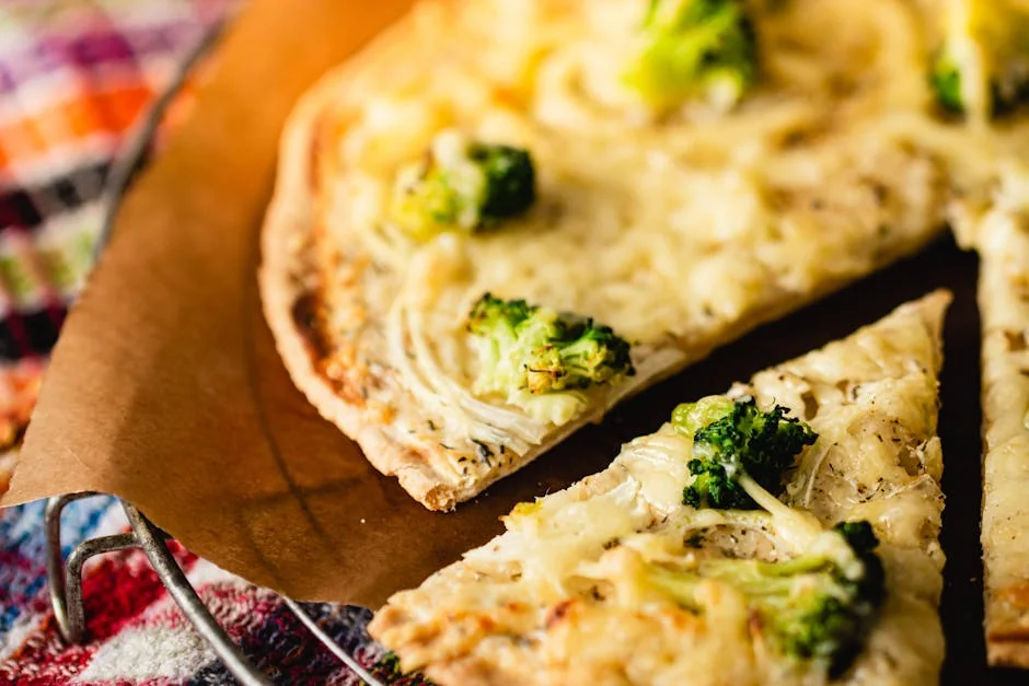 Air fryer cheesy broccoli - stock photo